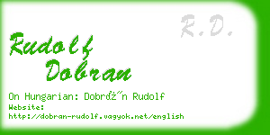 rudolf dobran business card